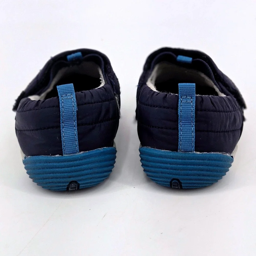 Merrell Bare Steps Hut Moc Navy Blue Quilted Infant Toddler Slip On Shoes Sz 7M